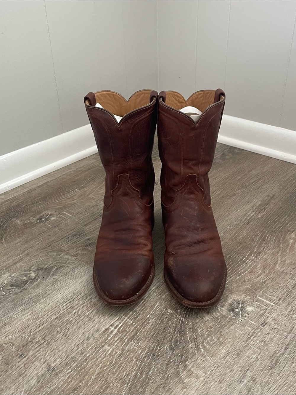 Tony Lama Monterey EP3551 Western Cowboy Boots Brown Whiskey Cowhide Leather